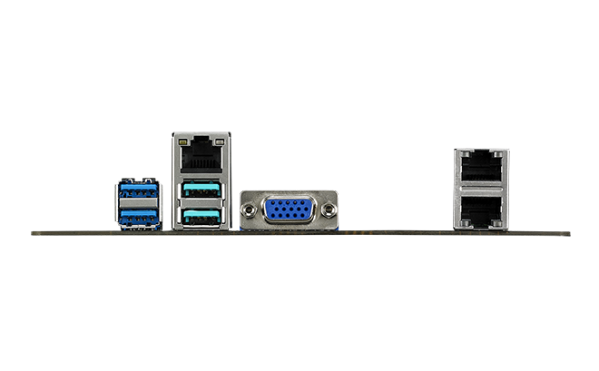 Dubbele Intel<sup>®</sup> I210AT Gigabit Ethernet